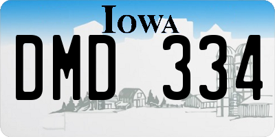 IA license plate DMD334