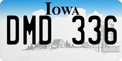IA license plate DMD336