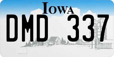 IA license plate DMD337