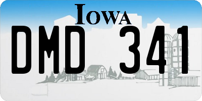 IA license plate DMD341