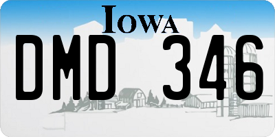 IA license plate DMD346