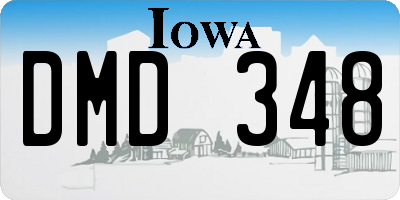 IA license plate DMD348