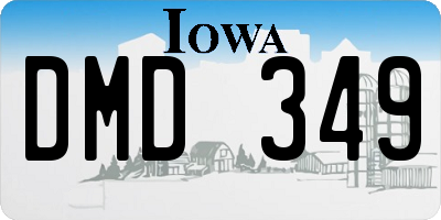IA license plate DMD349