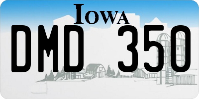 IA license plate DMD350