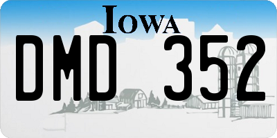 IA license plate DMD352