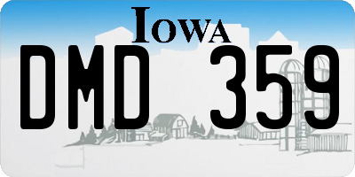IA license plate DMD359