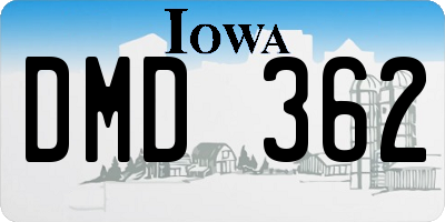 IA license plate DMD362