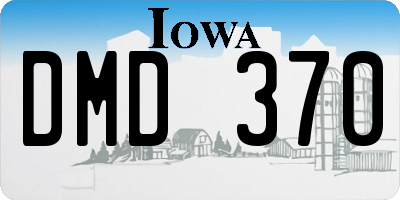 IA license plate DMD370