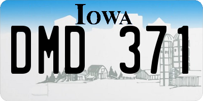 IA license plate DMD371