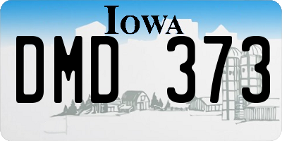 IA license plate DMD373