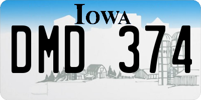 IA license plate DMD374