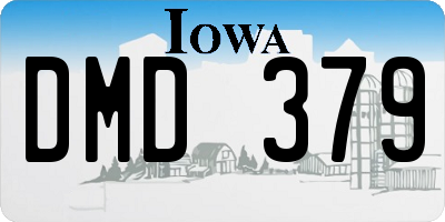 IA license plate DMD379