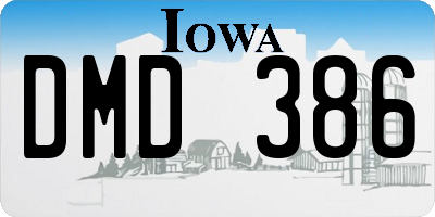 IA license plate DMD386