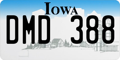 IA license plate DMD388
