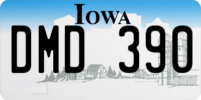 IA license plate DMD390