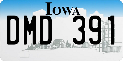 IA license plate DMD391