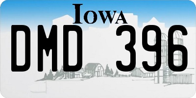 IA license plate DMD396