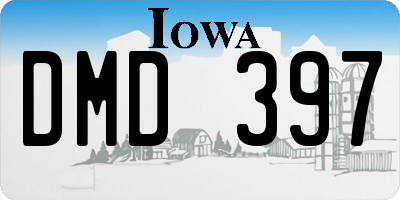 IA license plate DMD397