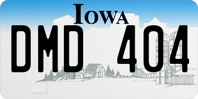 IA license plate DMD404