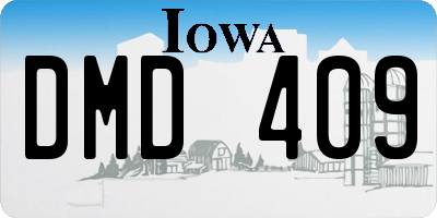 IA license plate DMD409