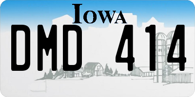 IA license plate DMD414
