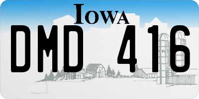 IA license plate DMD416