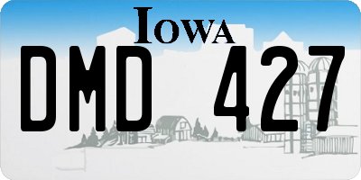IA license plate DMD427