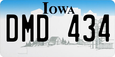 IA license plate DMD434