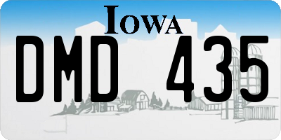 IA license plate DMD435