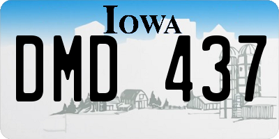 IA license plate DMD437