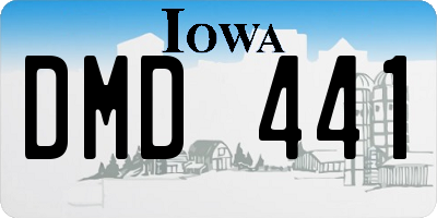 IA license plate DMD441