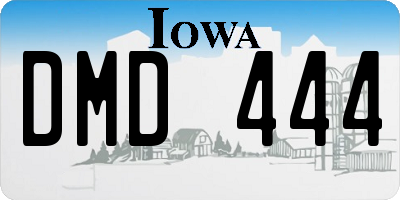 IA license plate DMD444