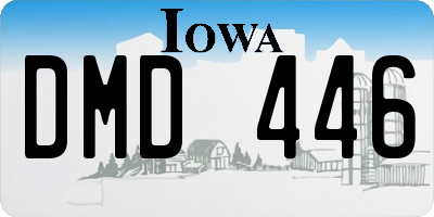 IA license plate DMD446