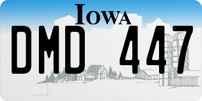 IA license plate DMD447