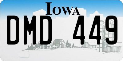 IA license plate DMD449