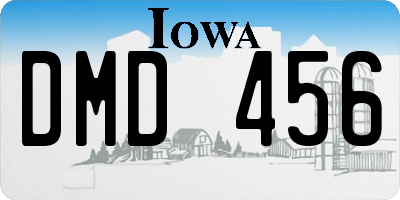 IA license plate DMD456