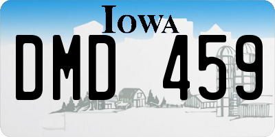IA license plate DMD459