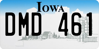 IA license plate DMD461
