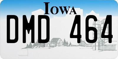IA license plate DMD464