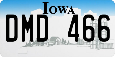 IA license plate DMD466