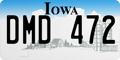 IA license plate DMD472
