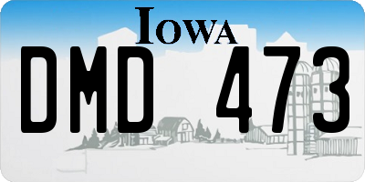 IA license plate DMD473