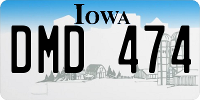 IA license plate DMD474