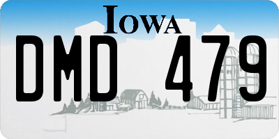 IA license plate DMD479