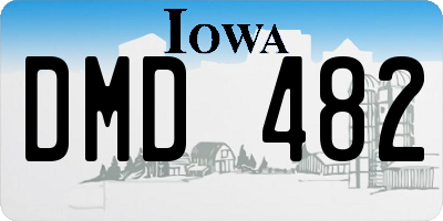 IA license plate DMD482
