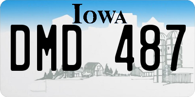 IA license plate DMD487