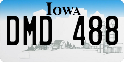 IA license plate DMD488