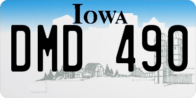 IA license plate DMD490