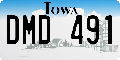 IA license plate DMD491