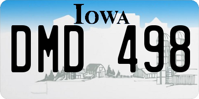 IA license plate DMD498